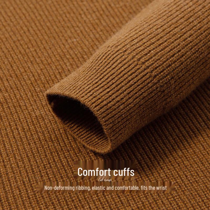 Мужской свитер Hodo из 100% мериносовой шерсти с высоким воротником на молнии