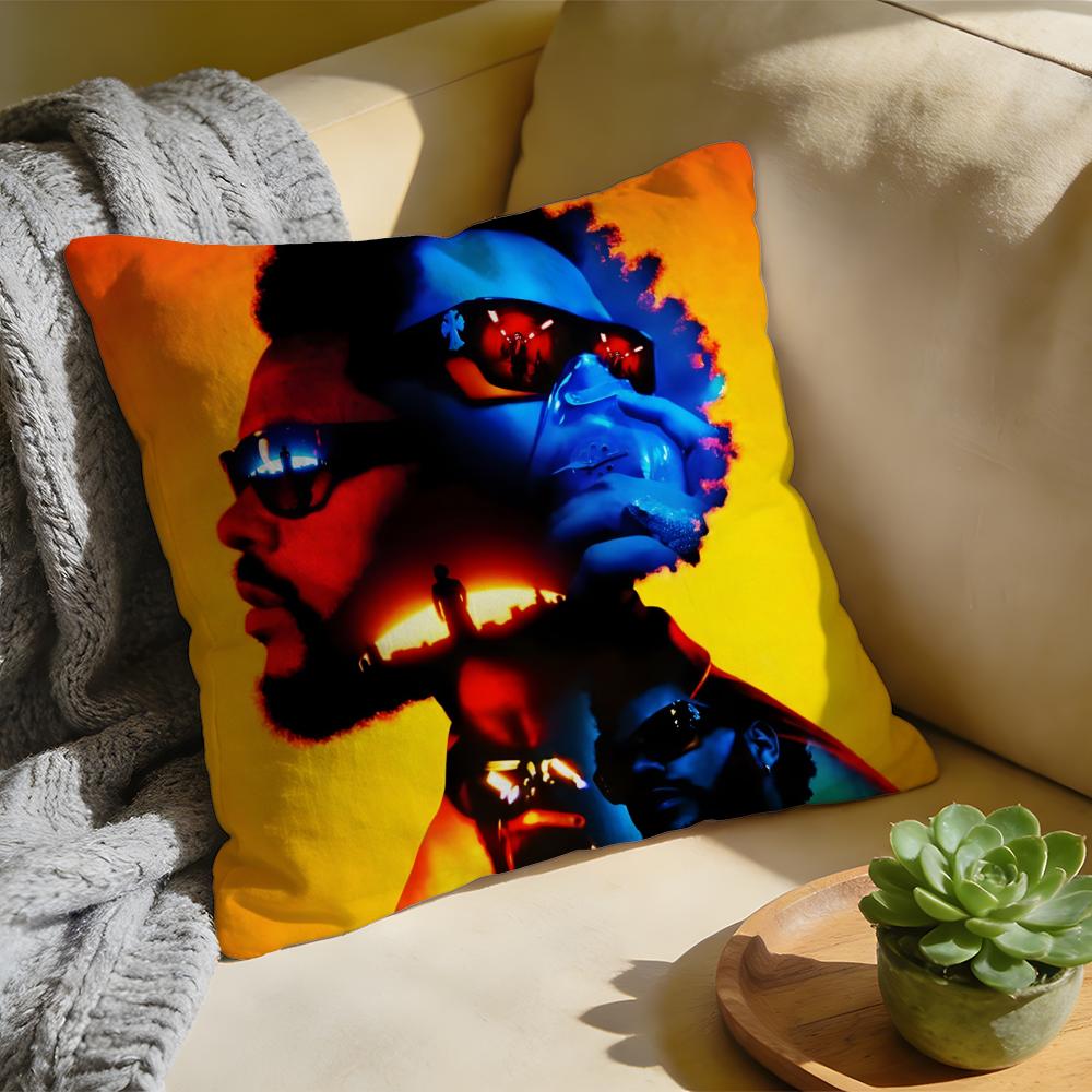 Cushion Cover Washed Linen Soft Breathable Decorative Case for Sofa Home Pillow cover The WWeeknd Hot Rapper