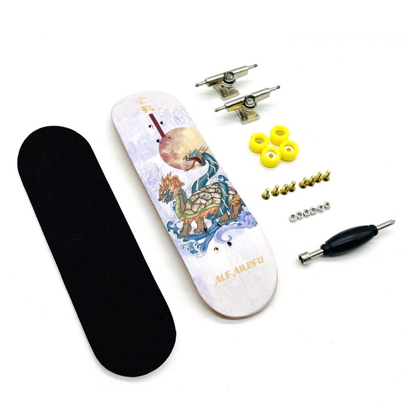 Maple Double Kick Finger Skateboard Toy for Teens & Children