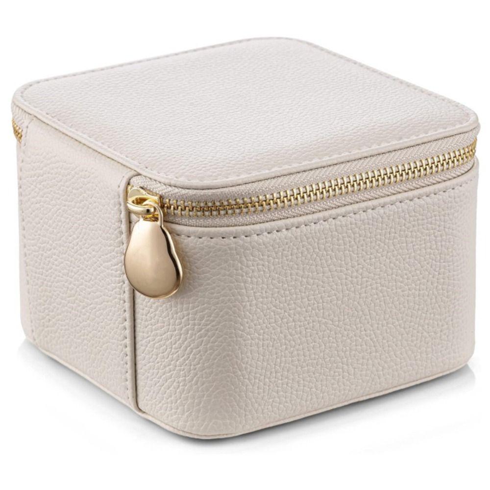 PU Leather Earring Storage Case with Small Pouches Jewelry Packing Bag Simple Jewelry Box  Ring
