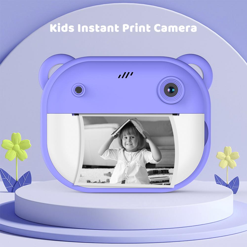 Kids Instant Print Camera Kids Camera 1080P Digital Camera with Dual Lens 2 Inch Screen Built-in