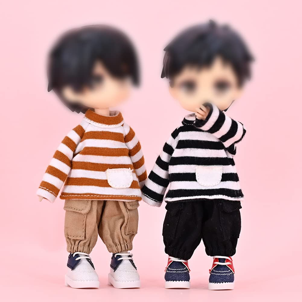 YUYAKESHI Obitsu 11 OB11 Doll Clothes for 11cm Body, GSC Body, Pants, Kimono, Doll Clothes, Overalls, P9 (Dark Blue Pants)