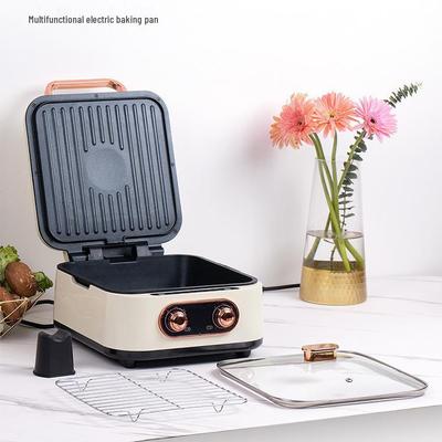 Электрическая блинница с антипригарным покрытием: Двусторонняя нагревательная сковорода-гриль и сковорода для крепов для завтрака.