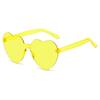Transparent Jelly Color Love Heart Sunglasses For Men And Women Peach Heart Sunglasses