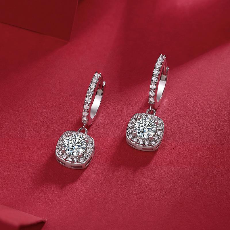 Серьги из серебра 925 пробы с муассанитом, длинные серьги Dream, украшения для ушей