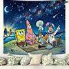SquarePants Wall Tapestry Aesthetic Wall Hanging Printed Fabric Blanket Decorative Tapestries for Bedroom Living Room Home Decor