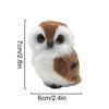 1Pc Figurines New Year Miniatures Table Decorations Plush Mini Simulation Ornaments Artificial Owl Fake Animal