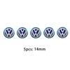 Abcd1 Для VW GTI Polo Golf Passat Tiguan Arteon Touareg CC Taigo Caddy Je 5/10 шт. 14 мм Металлические наклейки-логотипы на значок эмблемы брелока автомобиля