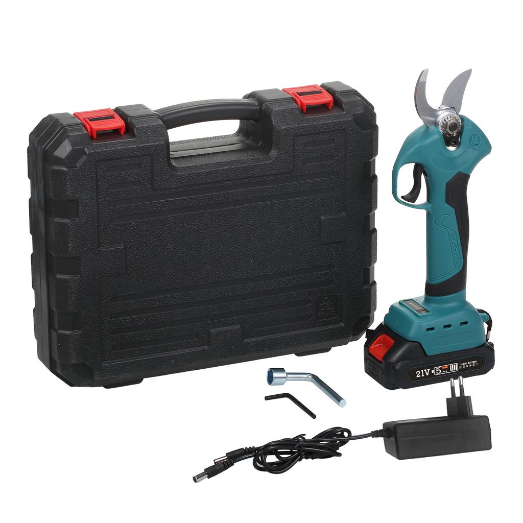 Бесщеточные аккумуляторные электрические секаторы 21 В, 2 упаковки, резервная перезаряжаемая литиевая батарея 2000 мАч