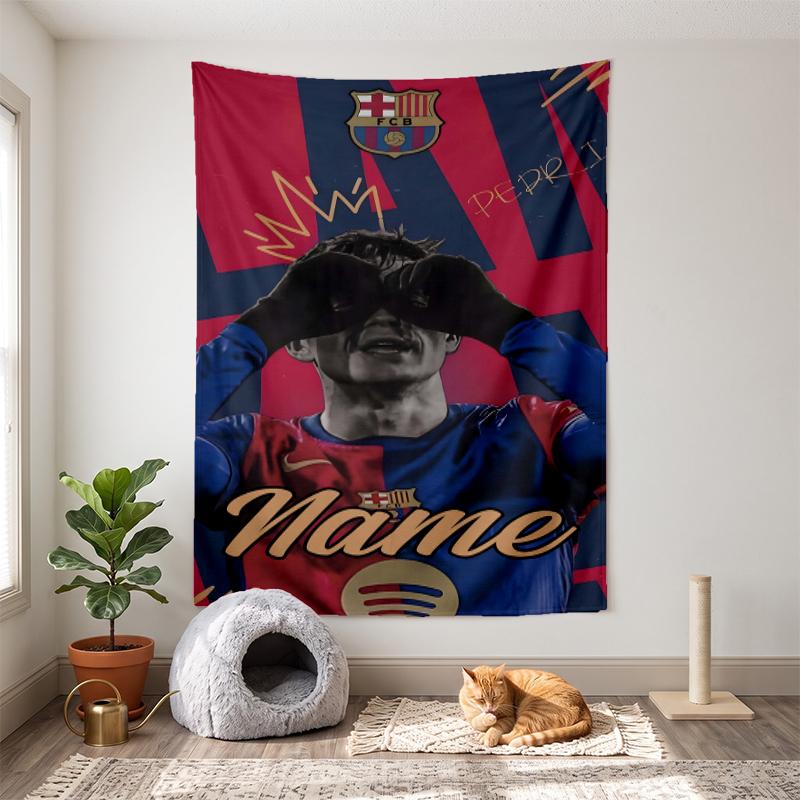 pedri (1) Customizable name decorative wall tapestry ideal choice for wall decor in bedrooms living rooms dorms and home