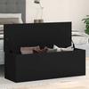 VidaXL Black Storage Box 102x35x35 Cm Engineered Wood, Blanket Box, Storage Chest, Storage Box 840689