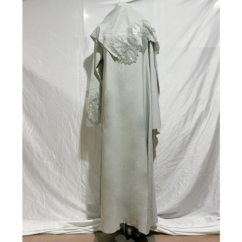 Women's Muslim Ladies Robe Malay Indonesian Dress with Hijab