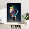 Colorful Light Bulb Posters Prints Explosive Lights Canvas Paintings Colored Scattering Lights Wall Art Pictures for Home Decor