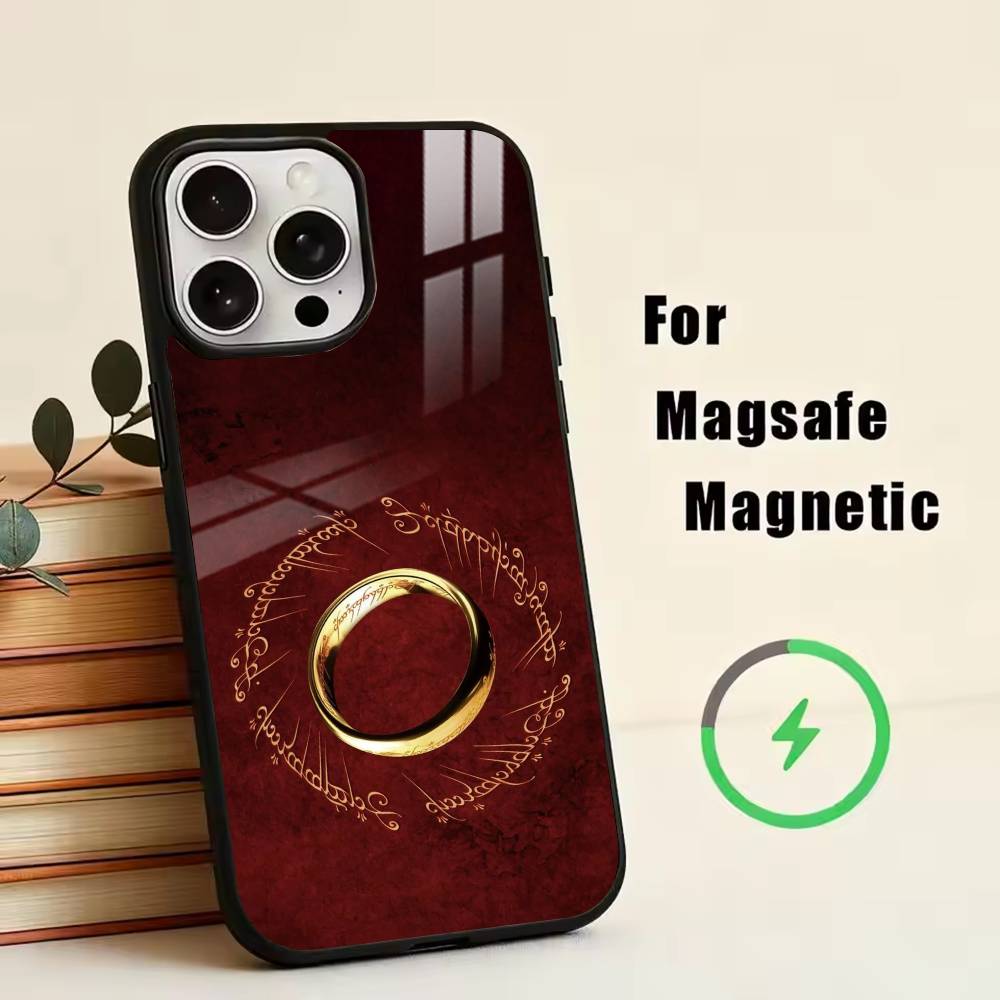 The Lord of the R-Rings Map Phone Case For iPhone17,16,15,14,13,12,11 Plus,Pro Magnetic For Magsafe Wireless Charging