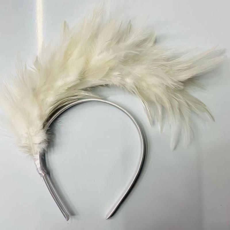 1PC Feather Headband Hair Accessories Performance Jewelry Flapper Headpiece Party Stage Vintage Women