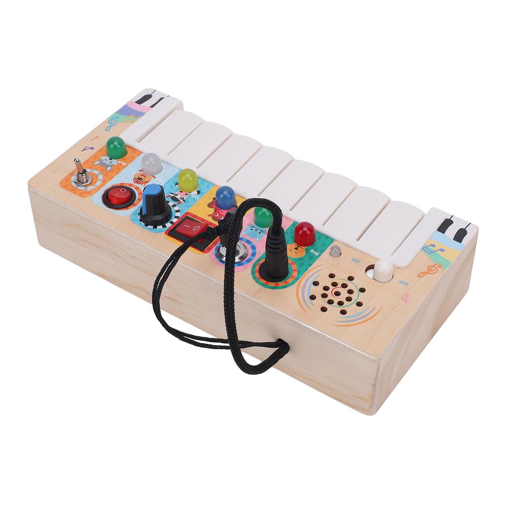Электронная доска-игрушка для малышей Многофункциональная деревянная доска для практики игры на пианино для раннего развития Да