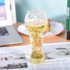Creative Football Game Beer Glass Trophy-Shaped Glass Cups Summer Clear Beer Mug Paerty Gift for Men, Dad, Grandpa