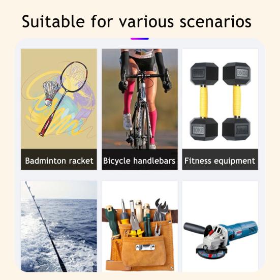 5 шт. Лента для обмотки ручки бадминтонной ракетки Противоскользящая Впитывающая пот Ударопрочная Дышащая Эластичная Обмотка для рукоятки удочки/теннисной ракетки/падла