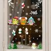 Christmas Tree Branch Owl Snowflake Electrostatic Glass Stickers Living Room Bedroom Window Decoration Wall Stickers