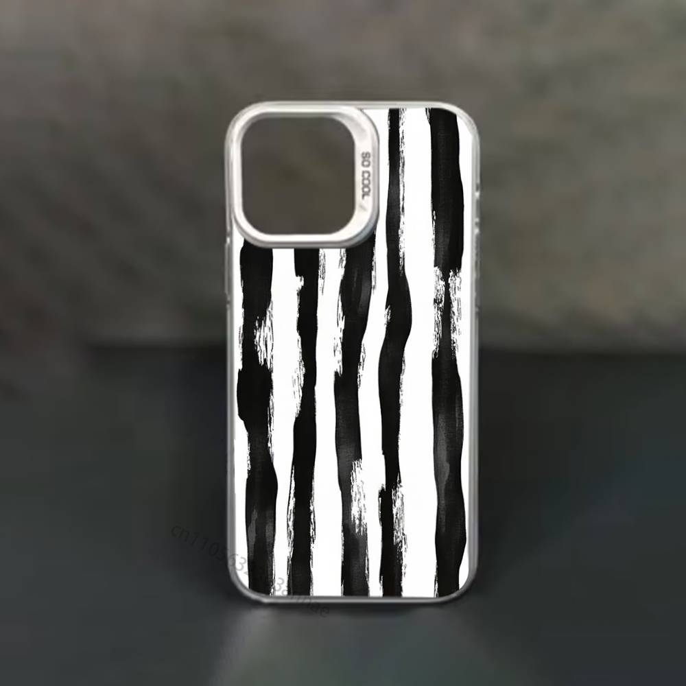 Colorful Striped Minimalist INS Phone Case for iPhone 15 16 Pro Max  Air SE 11 13 Pro 14 Plus 12 11Pro 15Pro Max 16e Cover