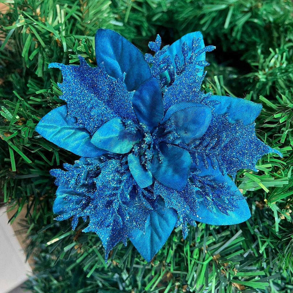 Золотая пудра Трехслойный Рождественский венок из цветов и украшение для елки