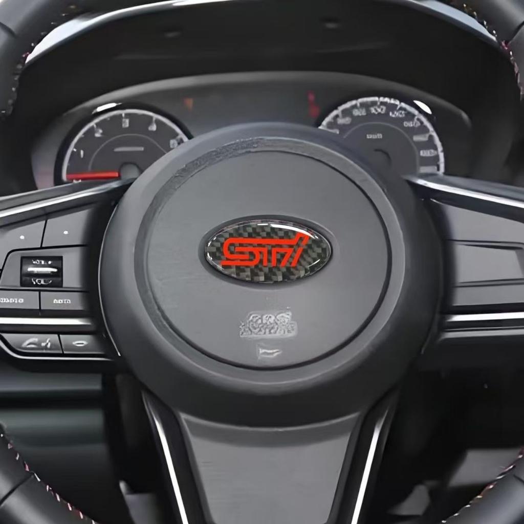 For Subaru Forester XV Outback Impreza Legacy STI WRX BRZ Tribeca 1PC Car Steering Wheel Emblem Badge Stickers Decal PP444