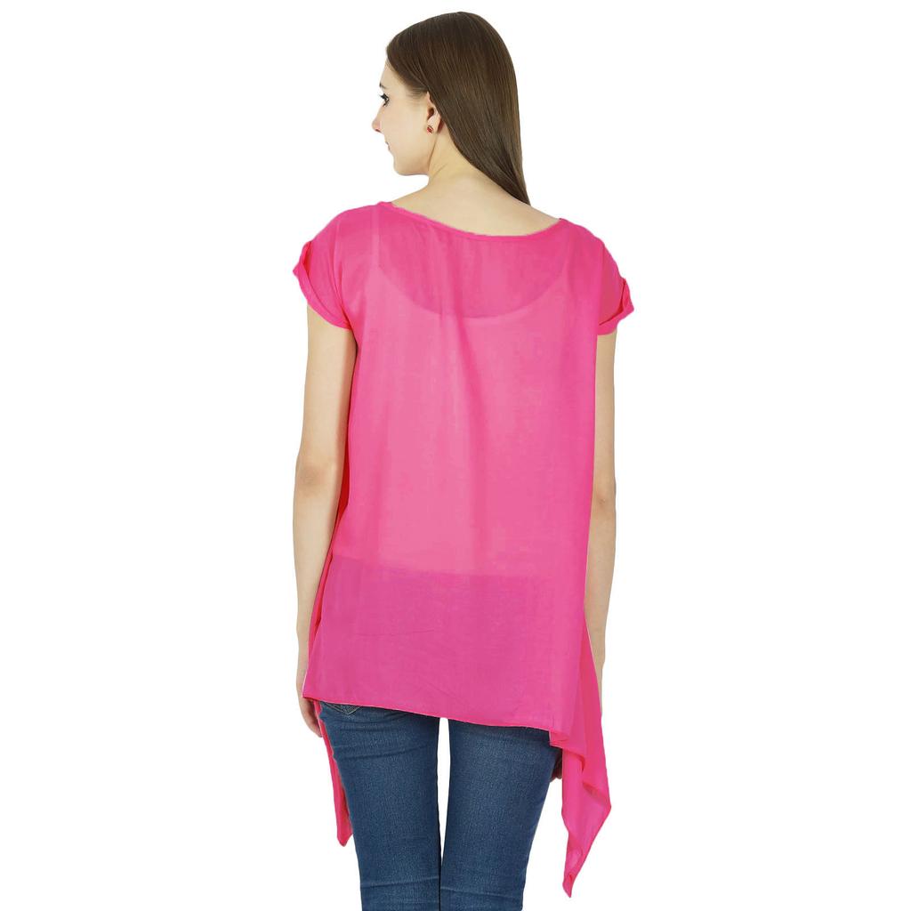 Boho Top Sundress Short Sleeve Solid Summer Beach Women Wear Casual Tunic