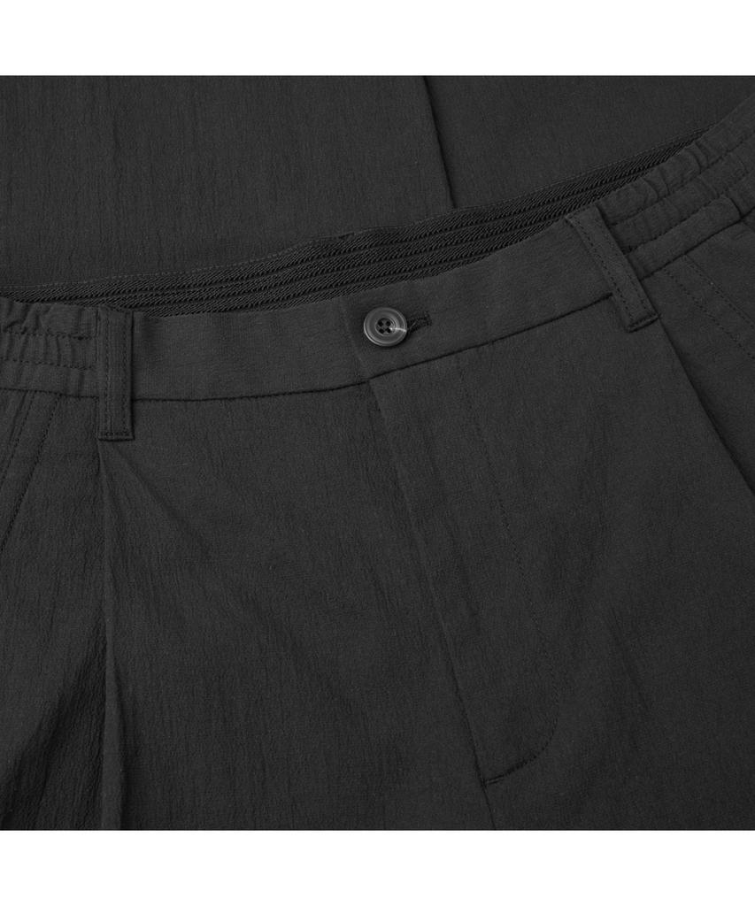 Keoseuuteommellou Black Loose Fit Tucked Cotton Pants Cwpam26322Bkx
