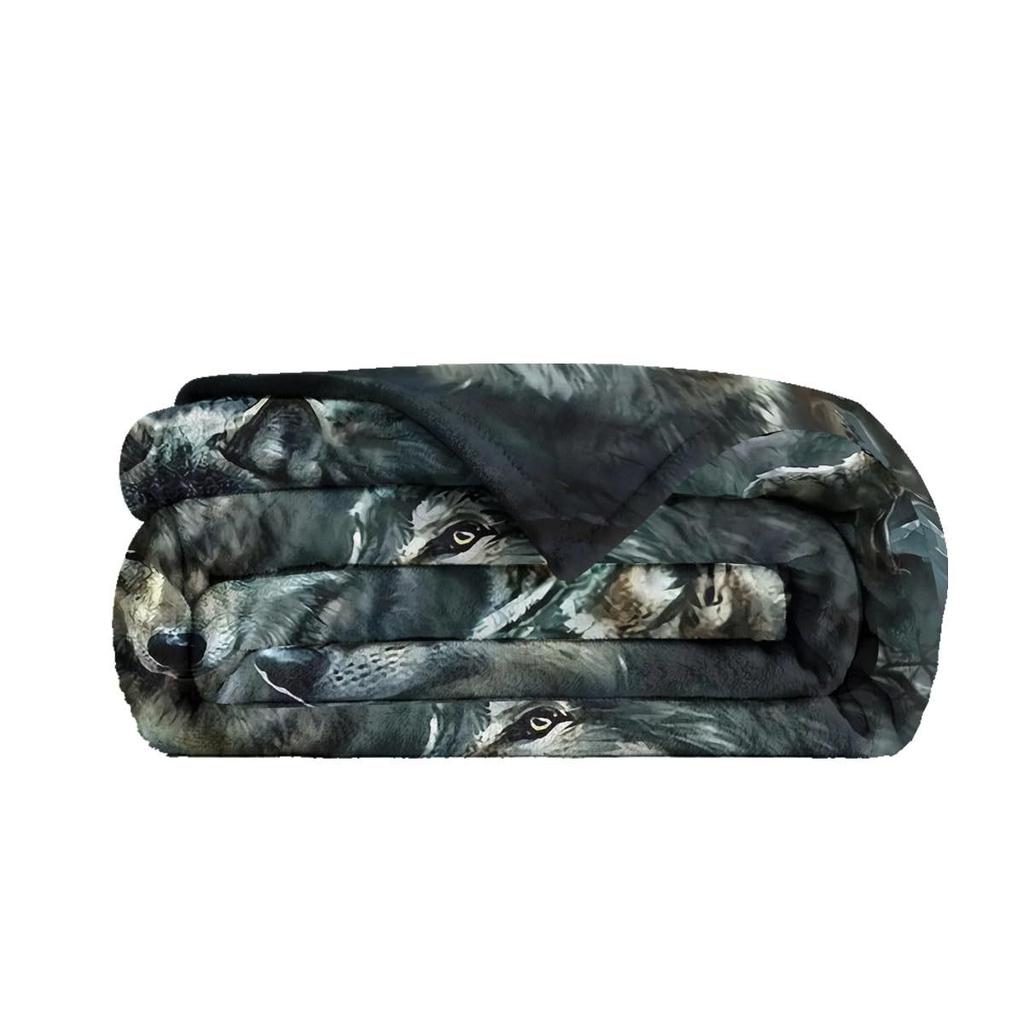 Wolf Digital Printed Blanket Sofa Blanket Bed Soft Thermal Blanket Flannel Blanket Birthday Gift Blanket
