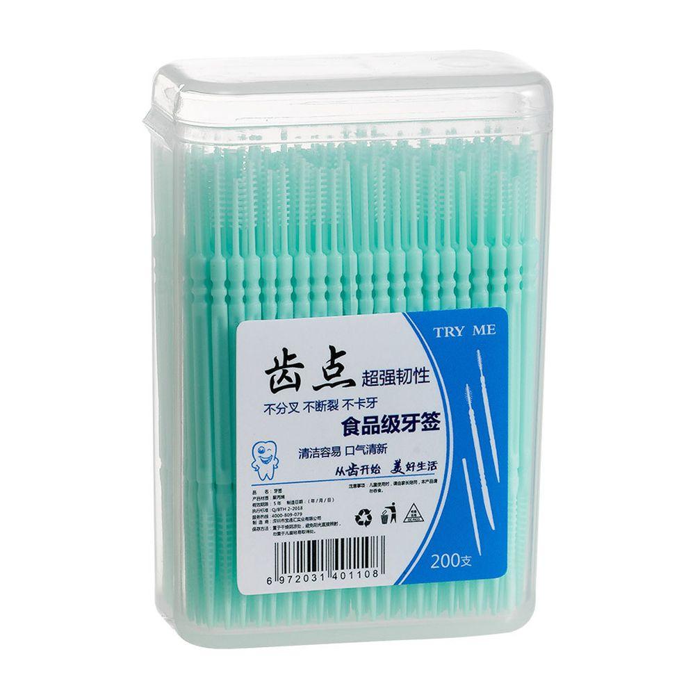 PP Superfine Clean Teeth Toothpick Brush Double-head Interdental Brush Oral Care Dental Floss Pick