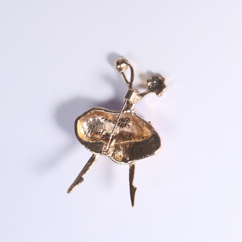 Модная милая изысканная балетная брошь для подружки с кристаллами и стразами, стеклянные броши, булавка для женщин, аксессуар для свадебного платья