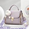 Solid Pu Color Single Shoulder Crossbody Bag With Zipper Women Compartments