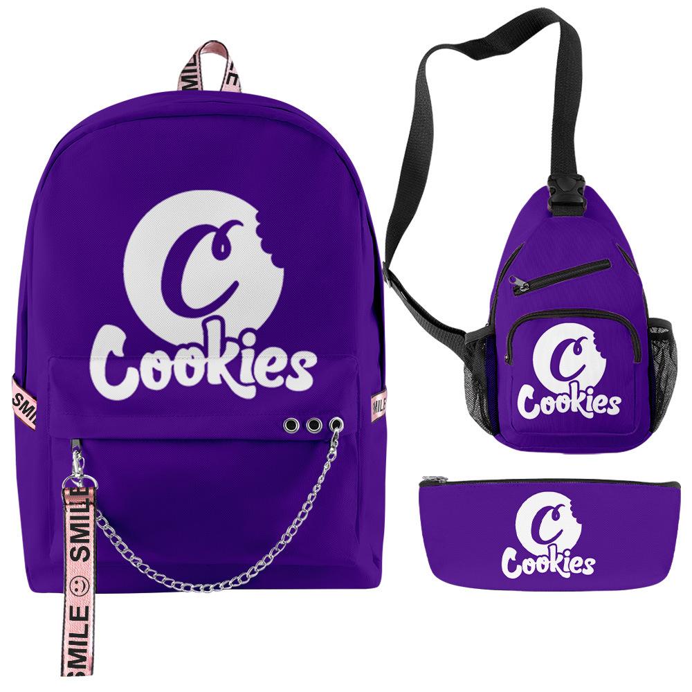 Cook 3D Digital Color Printing Set Oxford Cloth Waterproof Backpack Student Bag