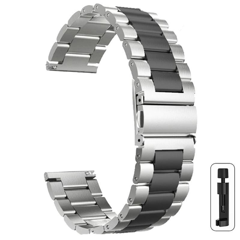 Ремешок для часов 22 мм 20 мм металлический ремешок для Samsung Galaxy Watch 6 5 4 40 мм 44 мм 6Classic 43 47 мм 5Pro 45 м ремешок из нержавеющей стали для Amazfit Correa