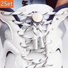 2Set Elastic Laces Sneakers Spring Lock Shoe Laces Without Ties Metal Buckle Laces Round No Tie Shoelaces Shoes Accessories