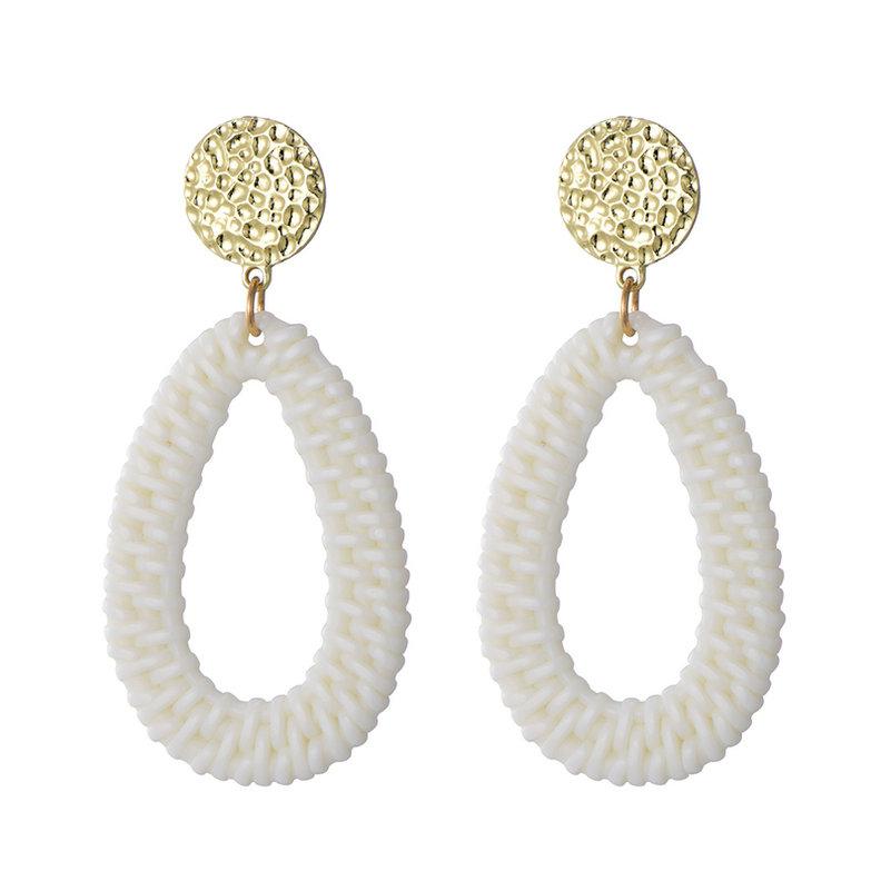 Simple Geometric Drop Dangle Earrings For Women Vintage Gold Color Metal Stud Earrings Brincos Female Zircon Pendientes Mujer