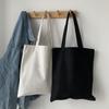 Модная холщовая сумка на плечо Harajuku, однотонная холщовая сумка для покупок, повседневная школьная сумка большой вместимости, сумка-тоут