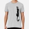 Black Cat Holding On T-Shirt S-5XL Best T-Shirt