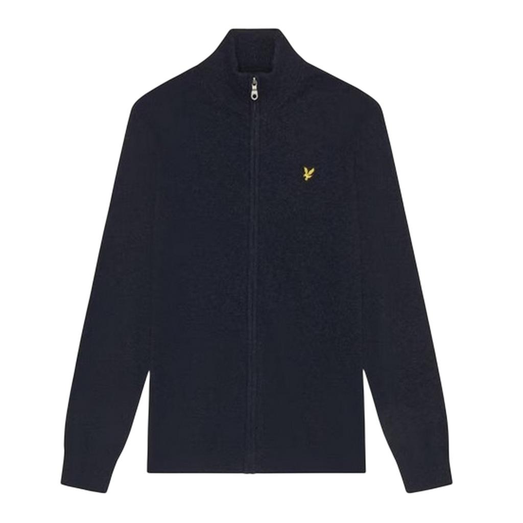 Lyle & Scott Mens Ribbed Zip Neck Long-Sleeved Sweater Top