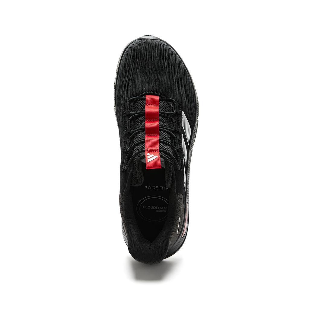 adidas Cloudfoam Амортизация Дышащие Легкие Низкие Ходьба Обувь Унисекс Черный Серебристый Красный KJ5918