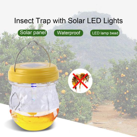 Солнечная светодиодная ловушка для насекомых, двойное подвешивание, репеллент от полетов, удобная камера, быстрая полетка