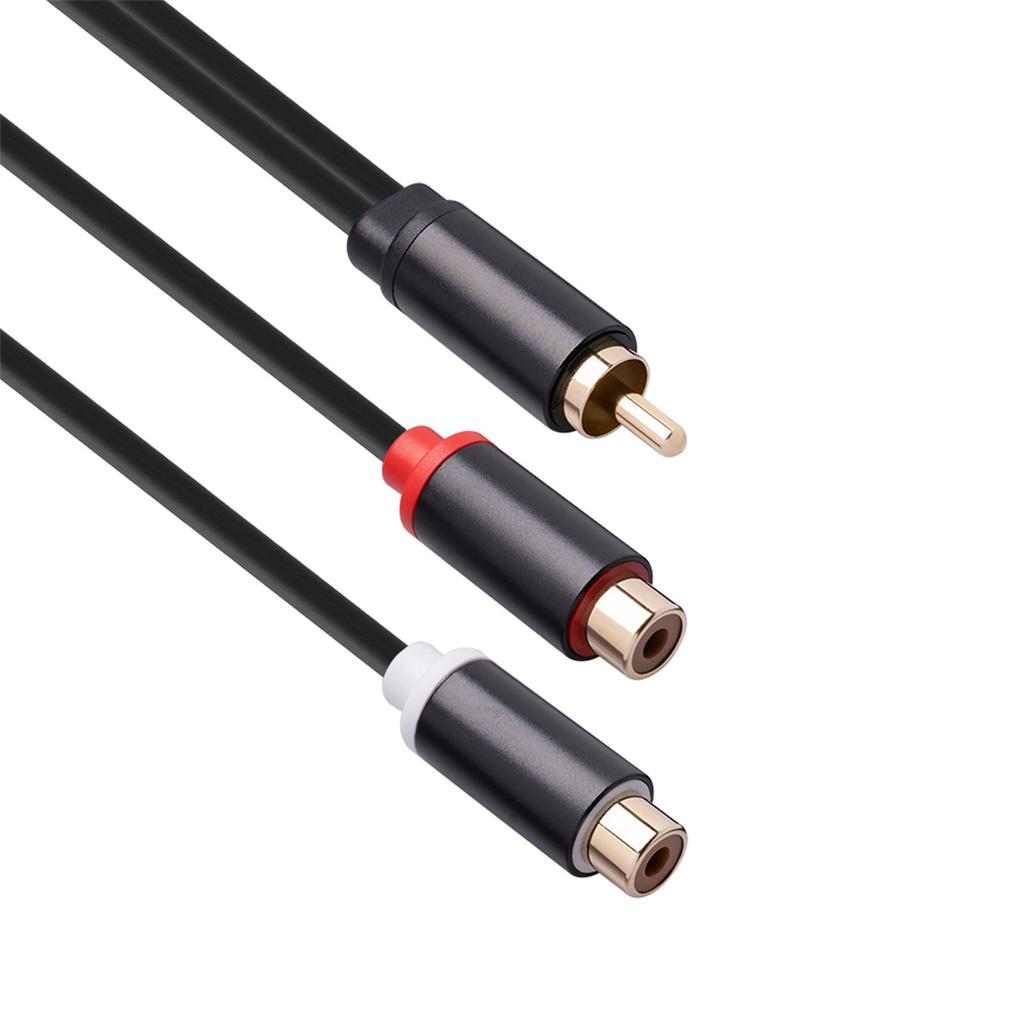 RCA Y Splitter Cable RCA 1 Male Plug To 2 Female Jack Adapter Stereo Audio Cable Cord for TV Subwoofer Amplifier Speaker