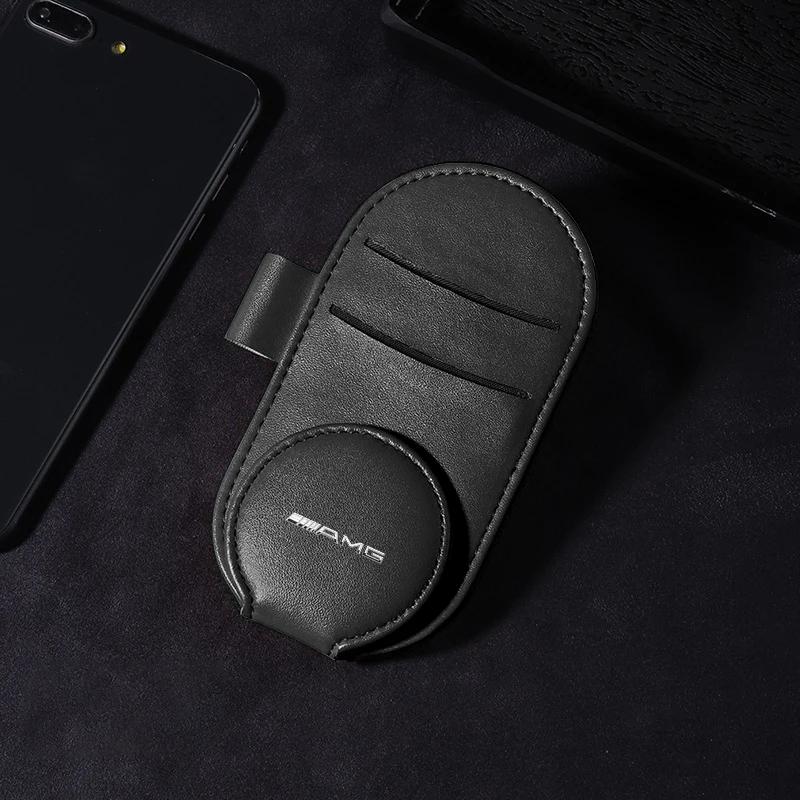 MEA4 Car Multifunction Sunglasses Clip Card Ticket Holder Stand Eyeglasses Stickers For Mercedes-Benz C450 C180 C200 C220 C250 C300