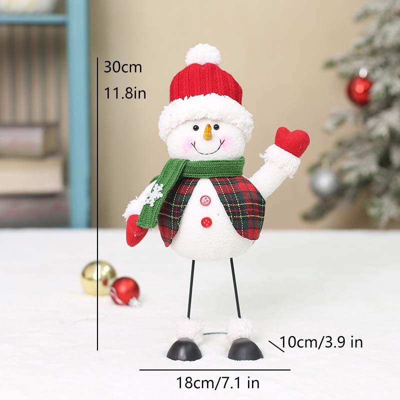 2026 New Christmas decoration fabric doll Christmas scene arrangement American Elk Snowman doll ornament