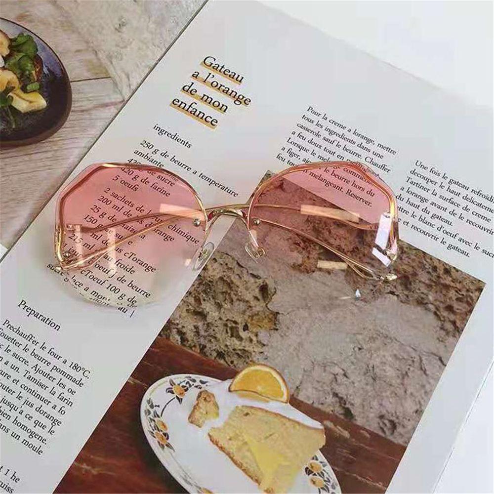 UV Protection Lightweight Comfortable Durable High Quality Stylish Retro Alloy Metal No Rim Lenses Sun Glasses