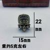Copper Brass Crown Skull Beads Crown Outdoor Tools Brass EDC Skeleton Pendant  EDC Outdoor Tools