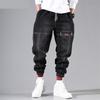Tooling Jeans Мужские трендовые светлые брюки в стиле хип-хоп Свободные леггинсы Молодежные шаровары