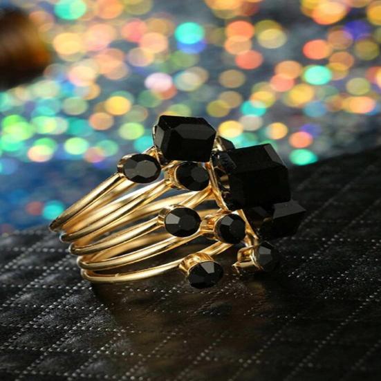 Регулируемое кольцо Изысканный блестящий креативный дизайн с имитацией жемчуга