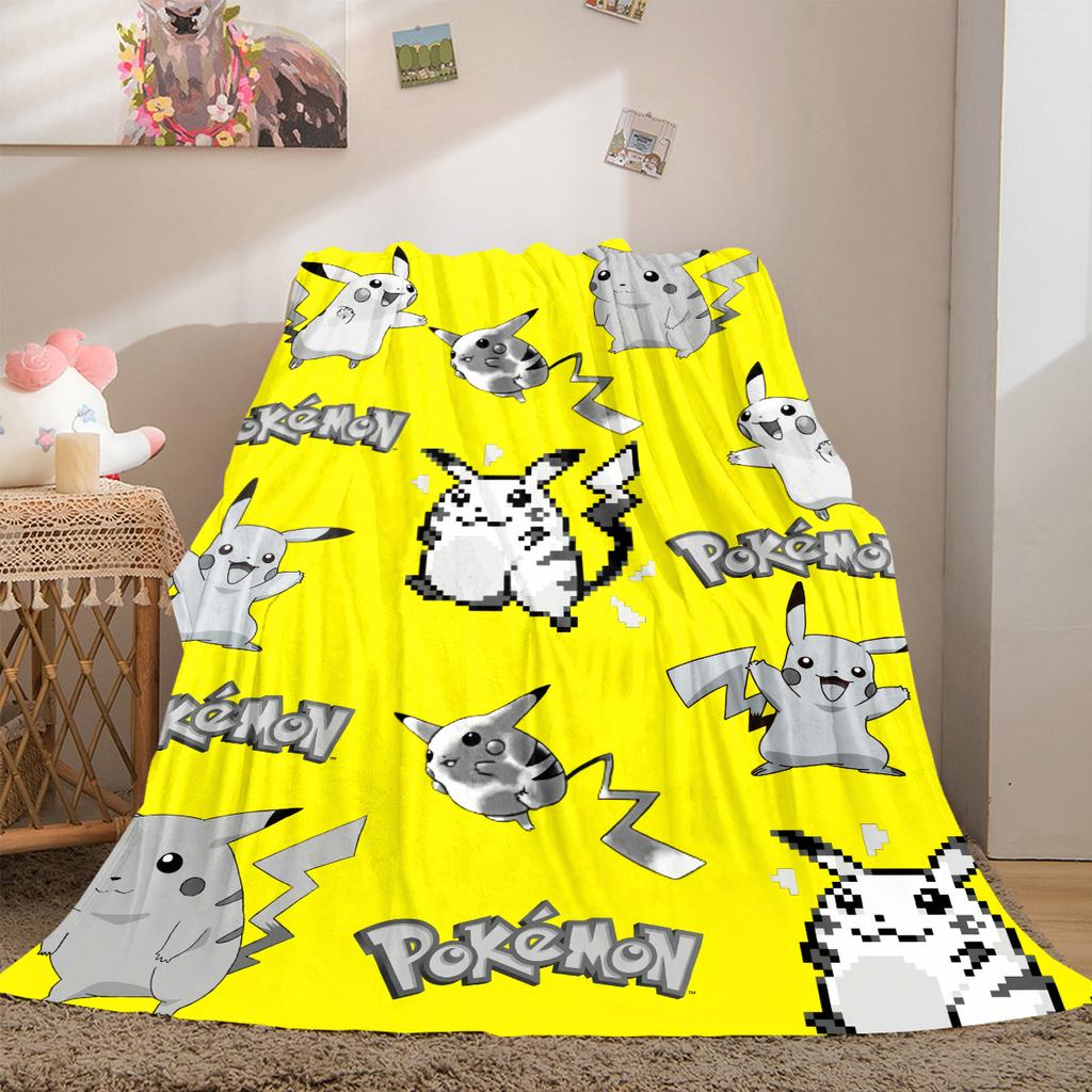 Pokemon Anime Versatile Travel Blanket Compact Suitable for Office Nap & Outdoor Camping LXR130