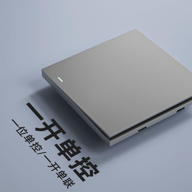 Ультратонкий Тип 86 Светло-серый 16A Одноклавишный Двойной/Многоклавишный Выключатель Розетка